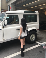 ローライズ ダークデニム ショートパンツ