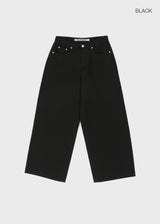[B-DENIM] ローワイドコットンパンツ 056