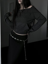 faye off-shoulder hood T (3color)