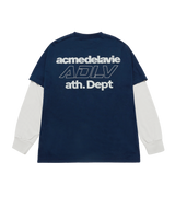 25FW ダブルレイヤーADLV長袖Tシャツ ライトネイビー