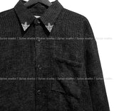 Arrow brooch tweed shirt
