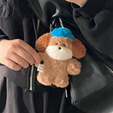 [MADE] Blue beanie puppy - key ring