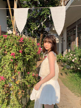 小花柄シフォンキャミソール