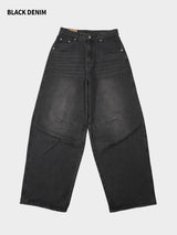 (UNISEX) ピンタックワイドデニムパンツ