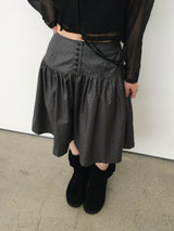 Benny Dot Shirred Midi Skirt (4c)