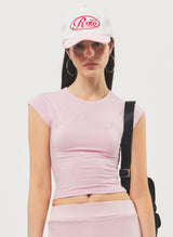 Logo Two-tone Flat Visor Cap Pink