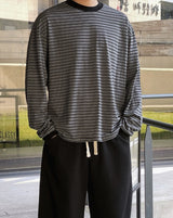 ヤタイボーダーオーバーフィット長袖Tシャツ