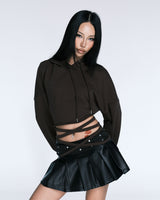 MOCHA backless hoodie