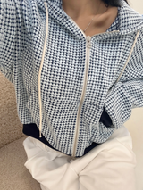 ワッフルパターンフードジップアップ / 2WAY🧇 - 2 COLORS