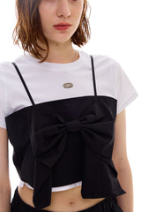 AI RIBBON BUSTIER / BLACK