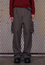  RIVET STRAP POCKET PANTS_GRAY