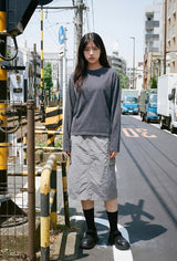 26SS★ ボーイ クロップ ピグメント ロングスリーブ Tシャツ