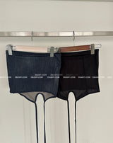 Halterneck Strap Denim Tube Top