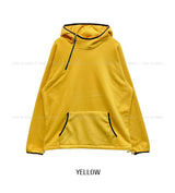 Hamong Diagonal Zipper High-Neck Fleece Hood