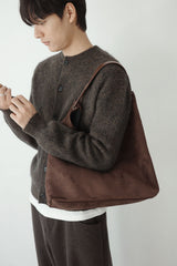 suede knot shopper bag