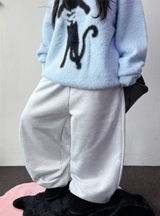 ヒックブラッシュドフリース🔥 キディワイドバルーンロングパンツ 🩵🩷 3カラー