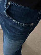 ASCLO Coolever Crease Semi Wide Denim Pants (3color)