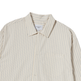 25SS 25SS ストライプセットアップルーズフィットシャツ アイボリー