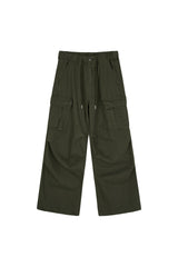 Slav pintuck cargo banding pants