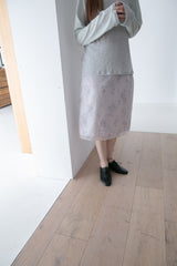 nylon flower midi skirt(2colors)
