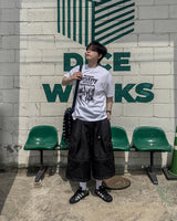 ウィーバー プリント オーバーサイズ ハーフスリーブ Tシャツ