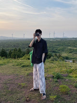 Tie-dye summer wide pants