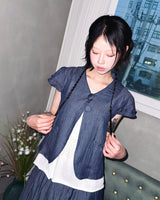 (2color) Natsu Frill Wrinkle Jacket