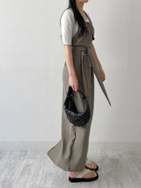 [SET] Flannel Halterneck Skirt Two-Piece