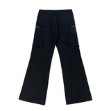 スチールジッパー カーゴコットン ロングワイドワークパンツ (4 colors)