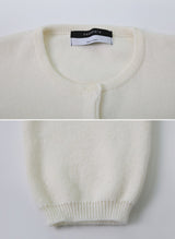 Nature Cashmere Crop Lambswool Knit Cardigan (9color)