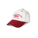LE AREVEY ARCHIVE BALLCAP IVORY/BURGUNDY