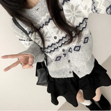 Decca Snow Nordic Knit Cardigan