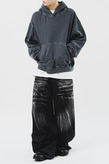 Det Washed Cropped Hoodie (4color)