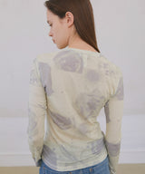 Flower Photo Printed Top - Lemon