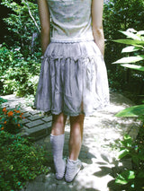CHIFFON LACE MIDI SKIRT (2COLOR)