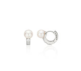 25FW★ エッセンスシルバー(W)モイサナイトフレッシュウォーターパールピアス6mm