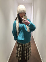 Grunge Button-Up Checkered Skirt (2 Colors)