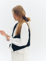 Square Frill Blouse (White)