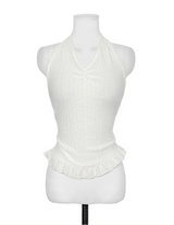 kint halter fur sleeveless nt top