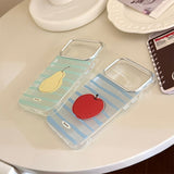 Stripe Fruit Wrist Strap iPhone Case