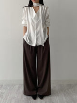 Lien V-Neck Tie Blouse