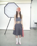 ALLURING PLEATS SKIRT (GRAY)