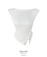 Jennifer Asym Snap Rib Top (3color)
