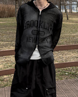 Rukle Mesh Dirty Hooded Zip-Up