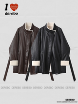 Signature Leather Warm Half Coat