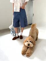 カラー ダイイング バミューダパンツ