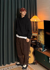 Semi-cropped hoodie 5COLOR