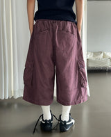 Reels Back Curve Pigment Balloon Bermuda Shorts 3color