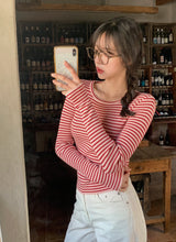 Slim Fit Crop Border Rib Knit (4color)