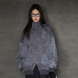 original bird rivet washed plus velvet sweater cardigan jacket